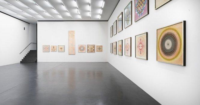The interior of the contemporary Serpentine Gallery in Hyde Park, London