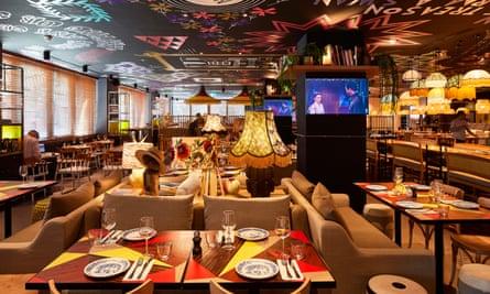 Dining area at Mama Shelter, London