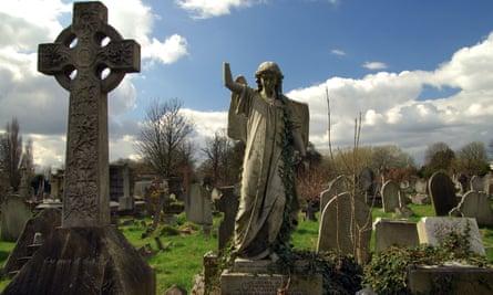 Victorian graves, Kensal Green Cemetery, London.